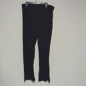 Riley & Rae Black Ribbed Wide Leg Leggings